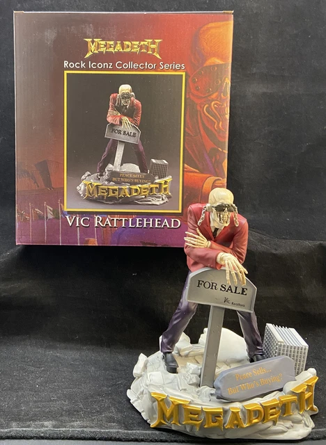 MEGADETH VIC RATTLEHEAD Rock Iconz Collector Series Figurine In Box ...