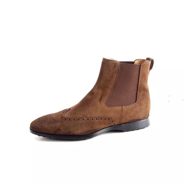 Tods Chelsea Bottines Daim Marron Hommes Chaussure Taille US 9 Ue 42