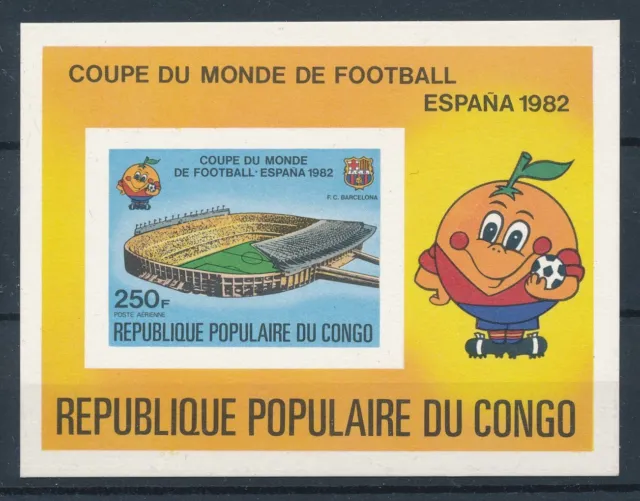 [112671] Congo 1980 World Cup football soccer Spain Imperf. sheet MNH
