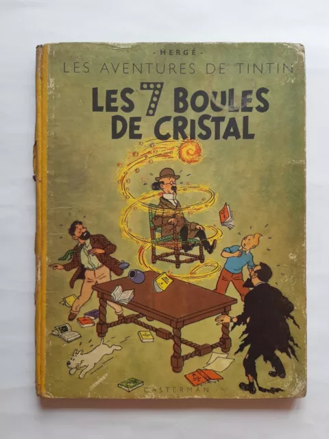 BD Tintin - 2ème édition - mono-colonne - Les 7 boules de cristal - B2 de 1948