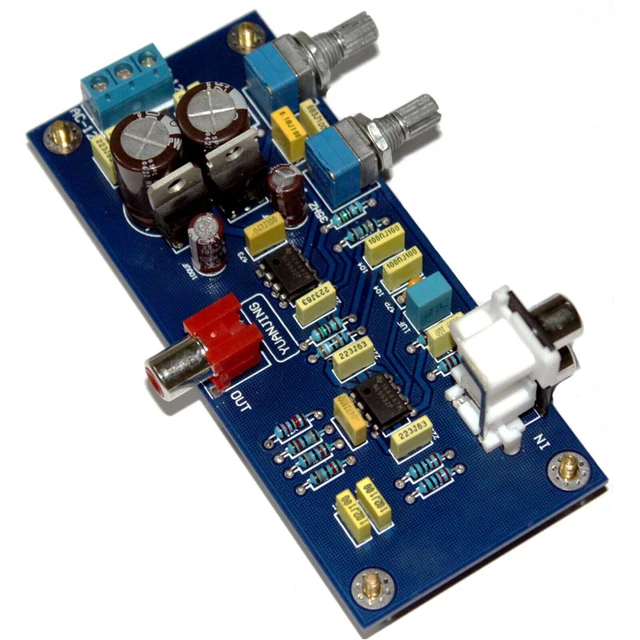 BASS PREAMP LOW Pass Volume Controlled Preamplifier Board For Ne5532