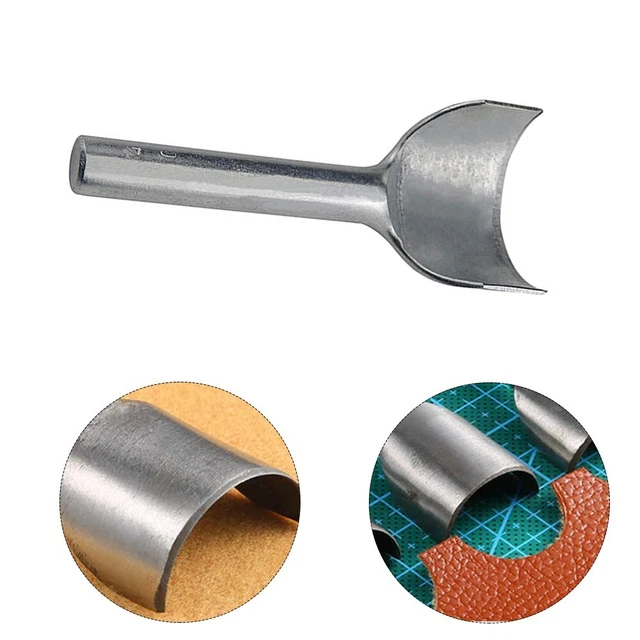 Outil de poinçon à main en cuir demi-cercle léger et portable coupe sans effo