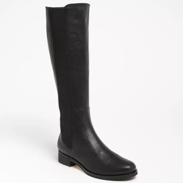 Cole Haan Jodhpur Riding Boots Black Leather Ladies Wide Calves Womens Size 6.5B