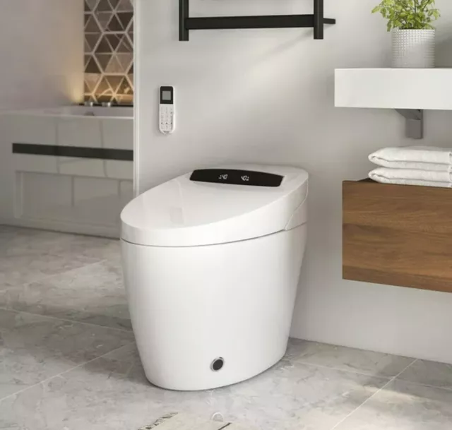 HOMARY Modern Smart One-Piece Elongated Automatic Toilet & Bidet with Seat