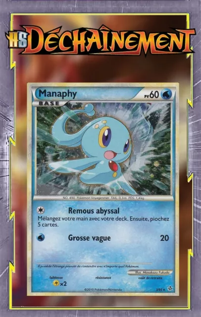 Manaphy Holo - HS02:Déchainement - 3/95 - Carte Pokemon Française