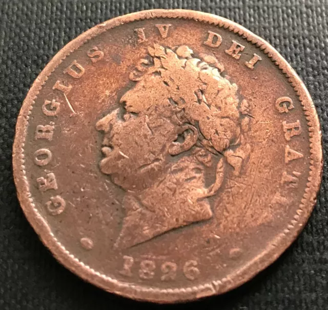 1826 - KING GEORGE IV - LARGE COPPER - PENNY - My Ref RP18