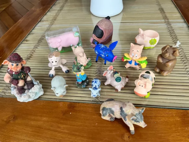 COLLECTION! lot de 15 adorables petits cochons