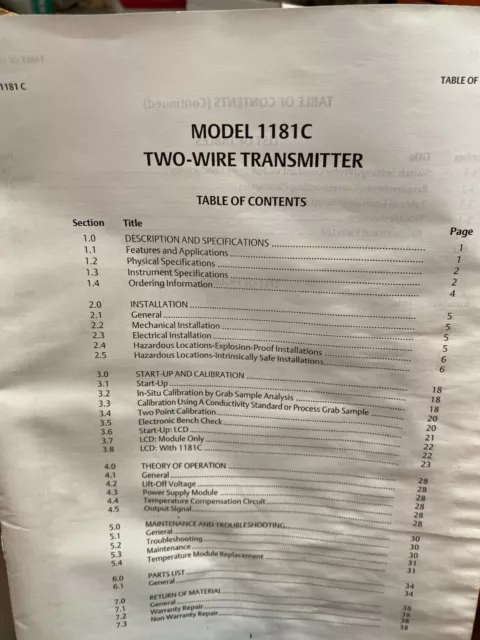 Rosemount 1181C Uniloc 2-Wire Transmitter 1181-C New 2