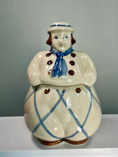 Vintage Shawnee Pottery Dutch Boy Cookie Jar w/Striped Pants - GREAT CONDITION