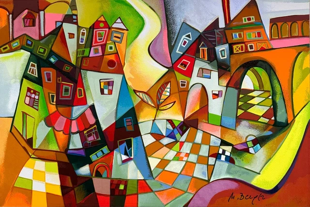 Viaducto Miljenko Bengez 40x60 Serigrafía Arte Pop Ciudades Muebles Casa