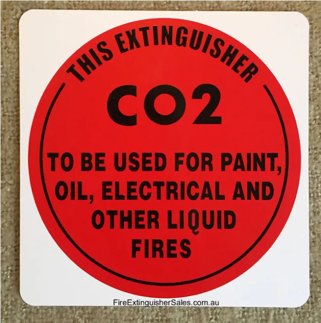 CO2 Fire Extinguisher sign