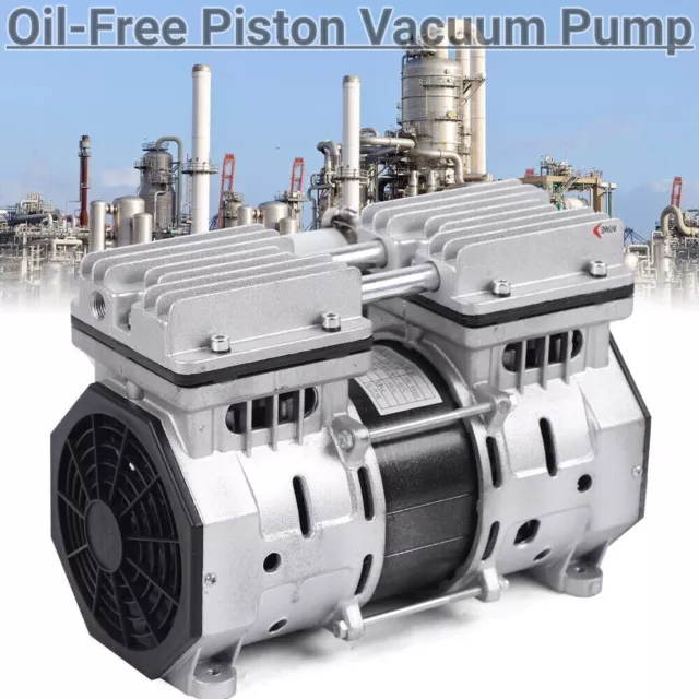 Oilless Vacuum Pump | Industrial Oil-Free Piston Vacuum Pump +Filter BEST SELL