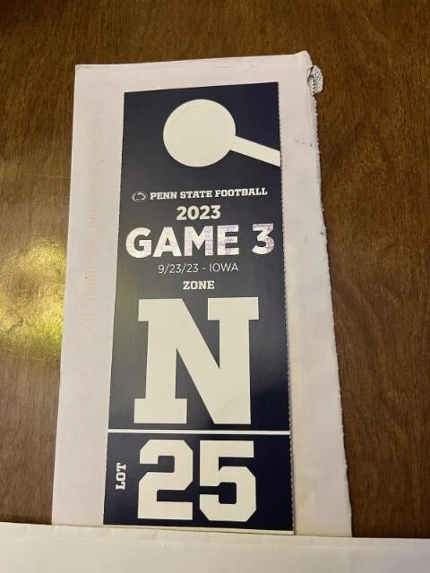 Iowa/Penn State Football Parking Pass