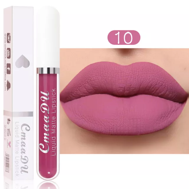 10 Liquide Lèvres Velours Mate Durable Lèvre Gloss Imperméable Maquillage 88  .J