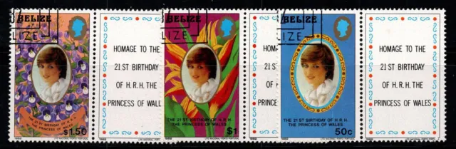 Belize 1982 Mi. 634-636 Gestempelt 100% Dame Diana