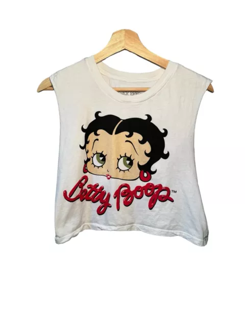 Betty Boop Vintage T Shirt Y2K Era Tank Brat Crop Top Large 90s 80s