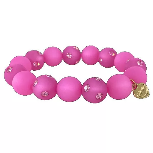 Coloristers Perlenarmband Como Pink Classico mit Kristallen (Größe:M-L)