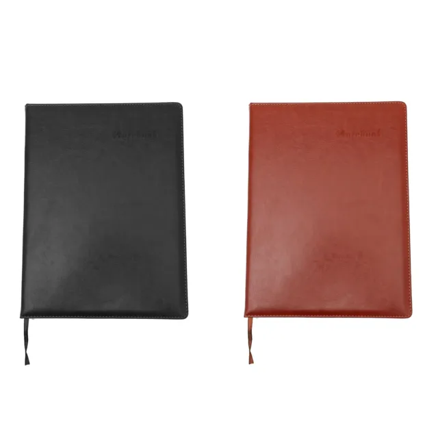 A4 Luxury Fine Italian PU Leather Ruled Lined Notebook Hardback Diary Journal