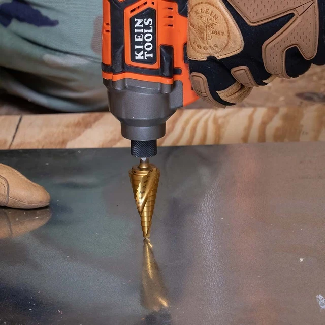 Klein Tools 25961 Step Drill Bit, Spiral Double-Fluted, VACO 5