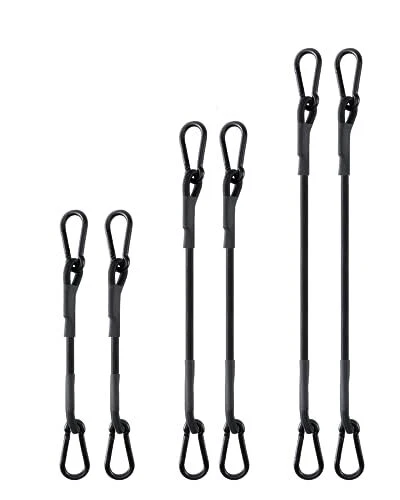 190 Lbs Real Heavy Duty Carabiner Bungee Cord 8" 10" 12" Short Small Bungee C...