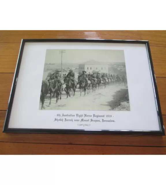 Framed Print 6th Australian Light Horse Regiment near Jerusalem1918.