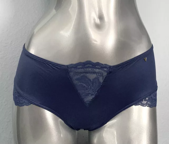 Victorias Secret Nwt Very Sexy Blue Micro Lace Insert Stretchy Cheeky Panty