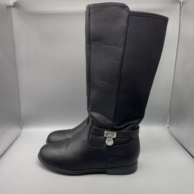 Michael Kors Emma Riley Boots Women’s Size 4 Black Faux Leather Side Zip