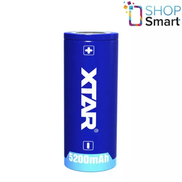 Xtar 26650 Protetto Batteria Ricaricabile 3.6V Ioni di Litio 5200mAh Nuovo