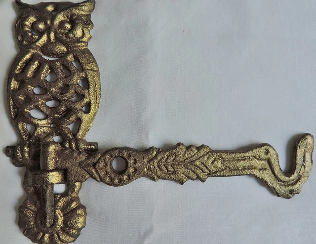 Vintage Owl Gate Door Lock Latch Cast Iron