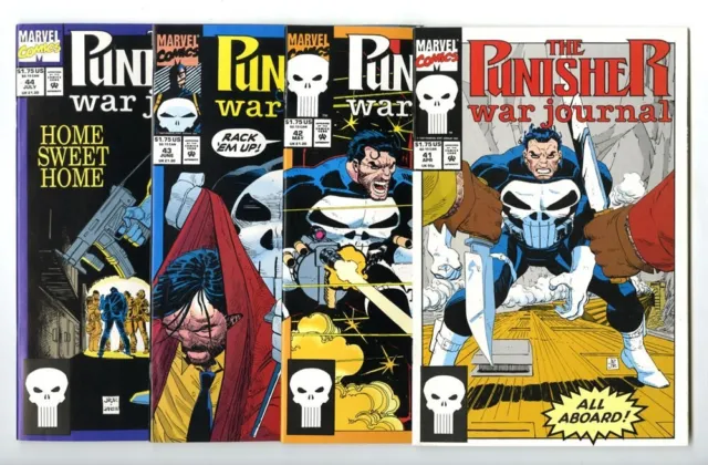 Punisher War Journal (1988) #41,42,43,44 Avg Nm Marvel Comics