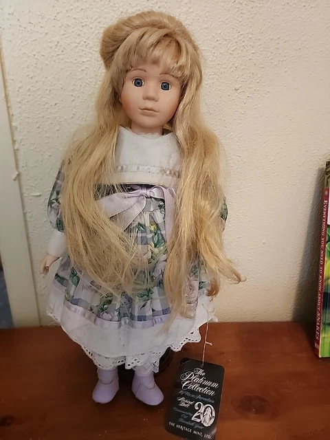 The Platinum  Collection  Commemorative  20 year "Musical  Porcelain Doll” Works