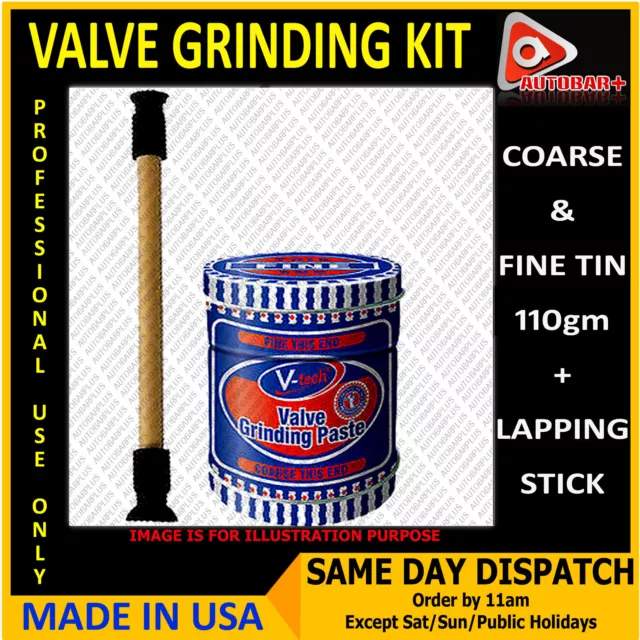 Abro Valve Grinding Paste Tin Fine & Coarse Grade 140g + Lapping Stick Tool  Set