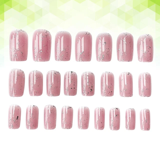 2 Set Adesivi Decorazione Nail Donna Suggerimenti Stampa Falso Bambino Miss Ovale