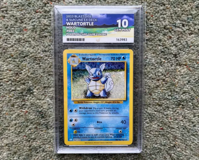 Wartortle Ace 10 002/034 TCG klassische Sammlung Holo Pokémon Karte nicht PSA