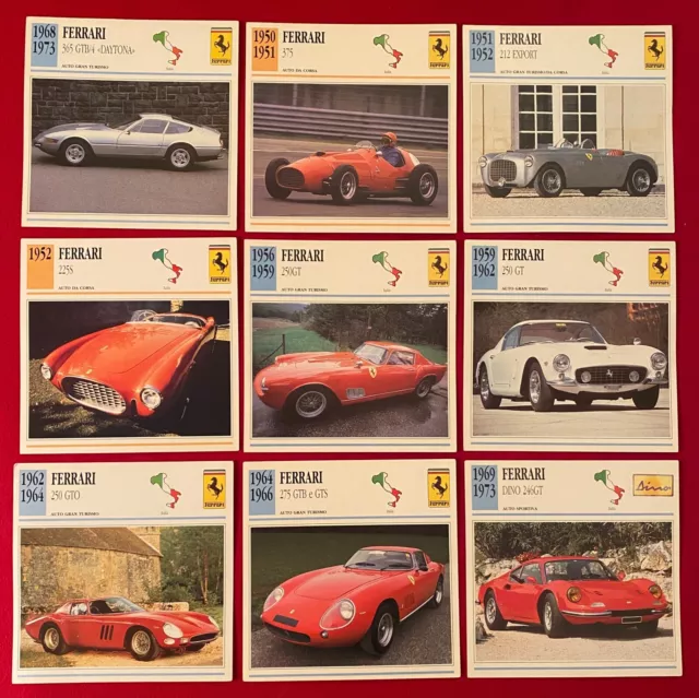 Lotto di 136 schede Auto da Collezione De Agostini Schede Anno 1992 + OMAGGIO