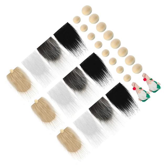 Paquete de materiales enanos material para barba gnomos accesorios artificiales
