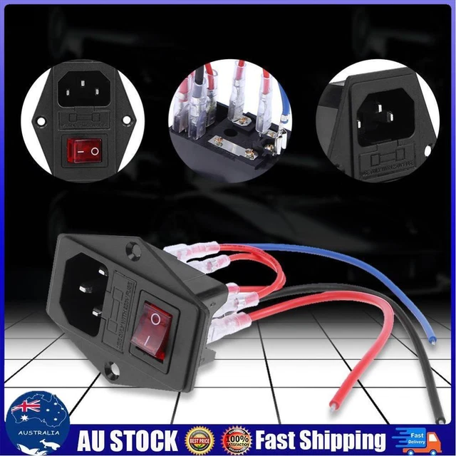 10A 220V/110V Power Supply Switch Printer Parts Fuse Switch Black for 3D Printer