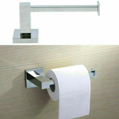 LEVERLOC Porta Carta Igienica con Ventosa Portarotolo Carta Igienica Senza Foratura in Acciaio Inox Porta Rotoli Carta da Parete per Bagno e Toilette Chrome Porta Carta Igienica 