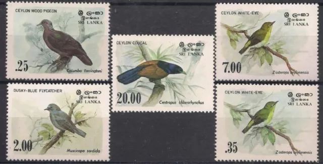 Sri Lanka 1983 Passerine Birds Pigeon Rare Species Conservation 5v set MNH
