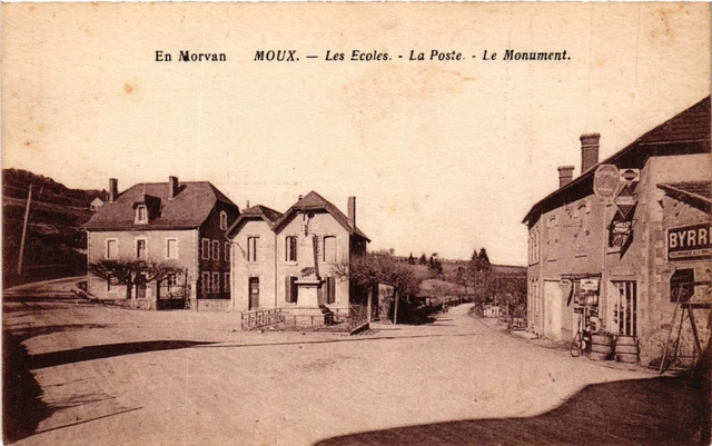 CPA in MORVAN - MOUX - Les Écoles - La Poste - Le Monument (293157)