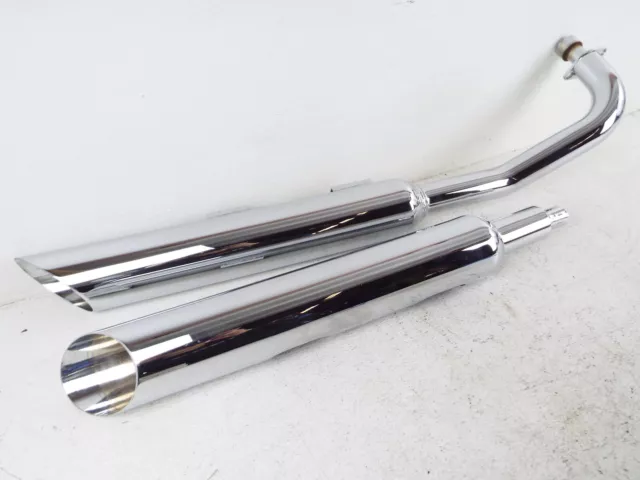Hard-Krome Exhaust Full System Muffler Header Slash cut Slip-on Yamaha XV650 V-S