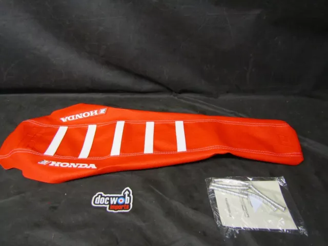 Honda CRF 250 2004-2009  250 X 2004-2019 HRC RED /WHITE RIBBED SEAT COVER CR6645