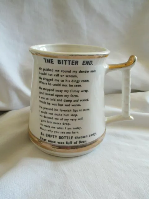 Vintage The Bitter End Mug Tankard Prince William 22 Carat Gold Made in England