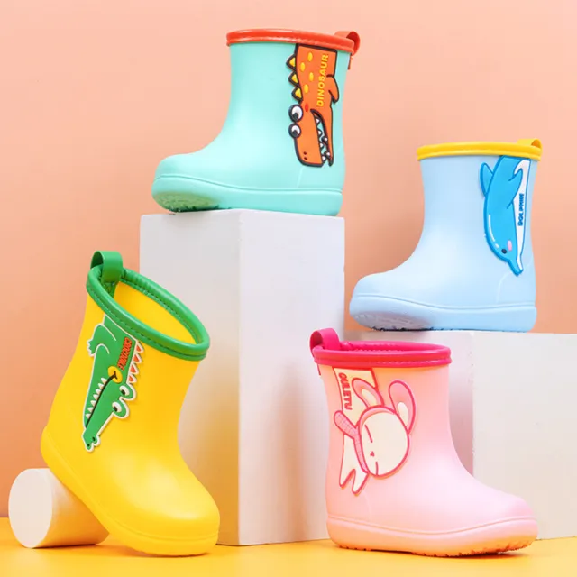 Boys Girls Kids Toddlers Rain Boots Waterproof Wellies Wellington Splash Shoes