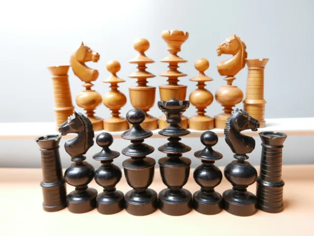 REGENCE Vintage jeu d'échecs regency chess set 1930/50 sans échiquier King 85 mm