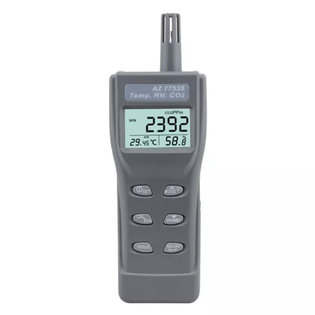 AZ77535 Portable CO2 Analyzer Temperature & Humidity Meter Digital Carbon Dioxid