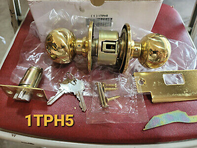 Schlage 2Keys Knob Lockset Entry,Bed, Storage Cylindrical Ball,Brass Heavy Duty