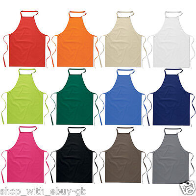 Chefs Apron 100% Cotton Catering Cooking BBQ Chef Kitchen - Variety of Colours