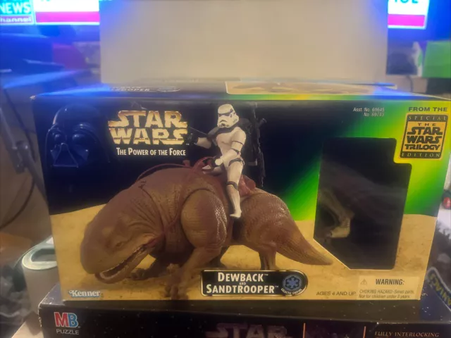 Kenner Star Wars Power of The Force Dewback and Sandtrooper Action Figures