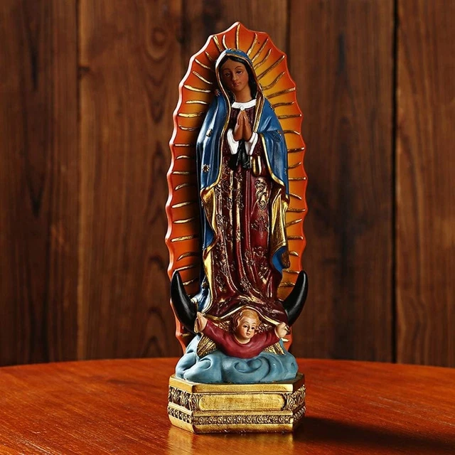 OUR LADY OF Guadalupe The Blessed Virgin Mary Resin Statue Sculpture